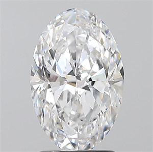 Picture of Natural Diamond 2.01 Carats, Oval with  Cut, D Color, SI1 Clarity and Certified by GIA
