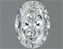 Natural Diamond 0.51 Carats, Oval with  Cut, G Color, VS2 Clarity and Certified by GIA