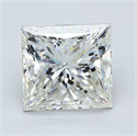 Natural Diamond 3.11 Carats, Princess with  Cut, J Color, SI1 Clarity and Certified by GIA