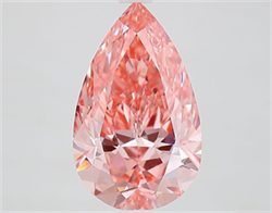 Picture of Lab Grown Diamond 3.17 Carats, Pear with  Cut, Fancy Vivid Pink Color, VVS2 Clarity and Certified by IGI