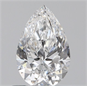 Natural Diamond 0.60 Carats, Pear with  Cut, D Color, SI1 Clarity and Certified by GIA