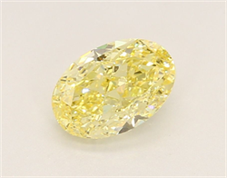 Picture of Lab Grown Diamond 1.36 Carats, Oval with  Cut, Fancy Intense Yellow Color, VS1 Clarity and Certified by IGI