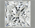 Natural Diamond 1.00 Carats, Princess with  Cut, F Color, SI1 Clarity and Certified by GIA