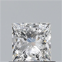 Natural Diamond 0.70 Carats, Princess with  Cut, F Color, VVS1 Clarity and Certified by GIA