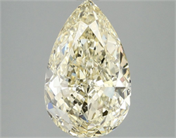 Picture of Lab Grown Diamond 3.05 Carats, Pear with  Cut, Fancy Intense Yellow Color, VS2 Clarity and Certified by IGI