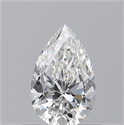 Natural Diamond 0.50 Carats, Pear with  Cut, E Color, VS2 Clarity and Certified by GIA