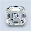 Natural Diamond 1.51 Carats, Asscher with  Cut, H Color, VVS2 Clarity and Certified by GIA