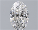 Natural Diamond 1.00 Carats, Oval with  Cut, D Color, VS2 Clarity and Certified by GIA
