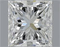 Natural Diamond 1.00 Carats, Princess with  Cut, J Color, VVS1 Clarity and Certified by GIA