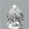 Diamante Natural 0.51 quilates, De pera , Color F, claridad VVS2 y certificado GIA