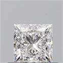 Natural Diamond 0.50 Carats, Princess with  Cut, E Color, VS1 Clarity and Certified by GIA