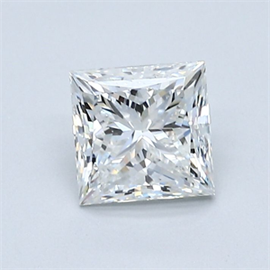 Picture of Natural Diamond 1.01 Carats, Princess with  Cut, H Color, VS1 Clarity and Certified by GIA