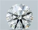 Natural Diamond 1.03 Carats, Round with Excellent Cut, I Color, VVS1 Clarity and Certified by IGI