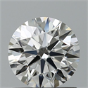 Natural Diamond 0.75 Carats, Round with Excellent Cut, E Color, IF Clarity and Certified by IGI