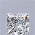 Natural Diamond 0.80 Carats, Princess with  Cut, G Color, IF Clarity and Certified by IGI