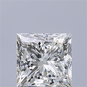 Picture of Natural Diamond 0.80 Carats, Princess with  Cut, G Color, IF Clarity and Certified by IGI