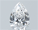 Natural Diamond 0.50 Carats, Pear with  Cut, D Color, VS1 Clarity and Certified by GIA