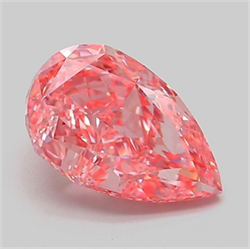 Picture of Lab Grown Diamond 2.09 Carats, Pear with  Cut, Fancy Vivid Pink Color, VVS2 Clarity and Certified by IGI