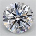 Lab Grown Diamond 2.01 Carats, Round with Ideal Cut, E Color, VS1 Clarity and Certified by IGI