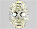 Natural Diamond 1.87 Carats, Oval with  Cut, L Color, SI1 Clarity and Certified by GIA