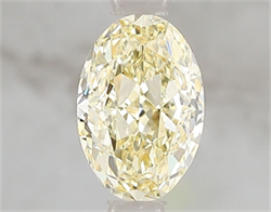 Picture of Lab Grown Diamond 1.50 Carats, Oval with  Cut, Fancy Intense Yellow Color, VS1 Clarity and Certified by IGI