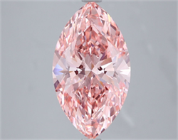 Picture of Lab Grown Diamond 4.06 Carats, Marquise with  Cut, Fancy Vivid Pink Color, VS1 Clarity and Certified by IGI