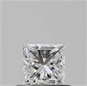 Diamante Natural 0.50 quilates, Princesa , Color D, claridad VVS2 y certificado GIA