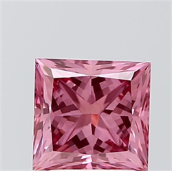 Picture of Lab Grown Diamond 2.01 Carats, Princess with  Cut, Fancy Vivid Pink Color, VVS2 Clarity and Certified by IGI