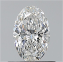 Natural Diamond 0.54 Carats, Oval with  Cut, F Color, VS2 Clarity and Certified by GIA