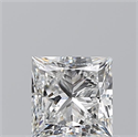 Natural Diamond 0.90 Carats, Princess with  Cut, F Color, VS1 Clarity and Certified by GIA