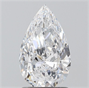 Natural Diamond 1.20 Carats, Pear with  Cut, D Color, VS2 Clarity and Certified by GIA