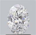 Natural Diamond 0.70 Carats, Oval with  Cut, D Color, VS2 Clarity and Certified by GIA