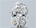 Natural Diamond 1.50 Carats, Oval with  Cut, G Color, SI1 Clarity and Certified by GIA