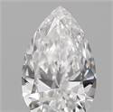 Natural Diamond 0.16 Carats, Pear with  Cut, D Color, SI1 Clarity and Certified by IGI