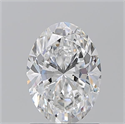 Natural Diamond 1.30 Carats, Oval with  Cut, E Color, VVS1 Clarity and Certified by GIA