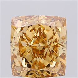 Picture of Lab Grown Diamond 15.34 Carats, CUSHION MODIFIED with  Cut, Fancy Intense Brown Color, VS2 Clarity and Certified by IGI