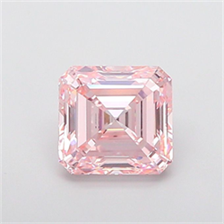 Picture of Lab Grown Diamond 4.05 Carats, Asscher with  Cut, Fancy Intense Pink Color, VS1 Clarity and Certified by IGI