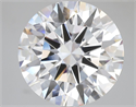 Lab Grown Diamond 6.02 Carats, Round with Ideal Cut, D Color, VVS2 Clarity and Certified by IGI