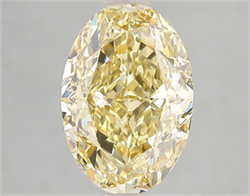 Picture of Lab Grown Diamond 3.01 Carats, Oval with  Cut, Fancy Intense Yellow Color, VS2 Clarity and Certified by IGI