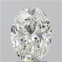 Natural Diamond 1.50 Carats, Oval with  Cut, G Color, SI1 Clarity and Certified by GIA