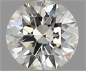 Natural Diamond 0.90 Carats, Round with Excellent Cut, K Color, SI2 Clarity and Certified by GIA