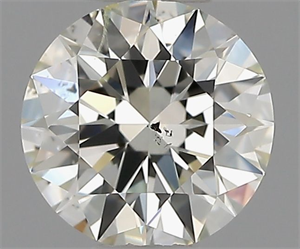 Picture of Natural Diamond 0.90 Carats, Round with Excellent Cut, K Color, SI2 Clarity and Certified by GIA