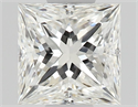 Natural Diamond 0.53 Carats, Princess with  Cut, H Color, IF Clarity and Certified by GIA