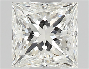 Picture of Natural Diamond 0.53 Carats, Princess with  Cut, H Color, IF Clarity and Certified by GIA