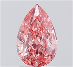 Picture of Lab Grown Diamond 2.03 Carats, Pear with  Cut, Fancy Vivid Pink Color, VS2 Clarity and Certified by IGI