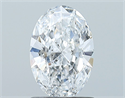 Natural Diamond 1.00 Carats, Oval with  Cut, D Color, SI2 Clarity and Certified by GIA