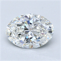 Natural Diamond 1.31 Carats, Oval with  Cut, F Color, SI1 Clarity and Certified by GIA