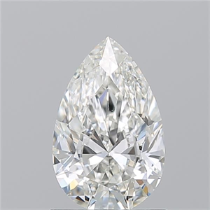 Picture of Natural Diamond 1.05 Carats, Pear with  Cut, I Color, VVS2 Clarity and Certified by GIA