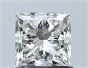 Natural Diamond 1.01 Carats, Princess with  Cut, H Color, VVS1 Clarity and Certified by IGI