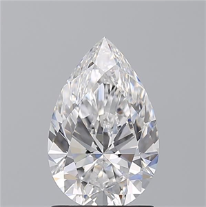Picture of Natural Diamond 1.50 Carats, Pear with  Cut, D Color, VVS2 Clarity and Certified by GIA